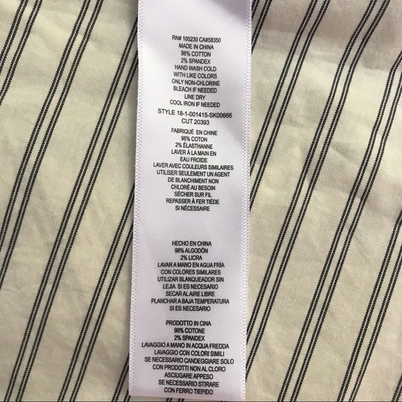 NWT Joie Yenene Porcelain Shirting Stripe Asymmetrical Skirt Women's Size 2 - Picture 11 of 14